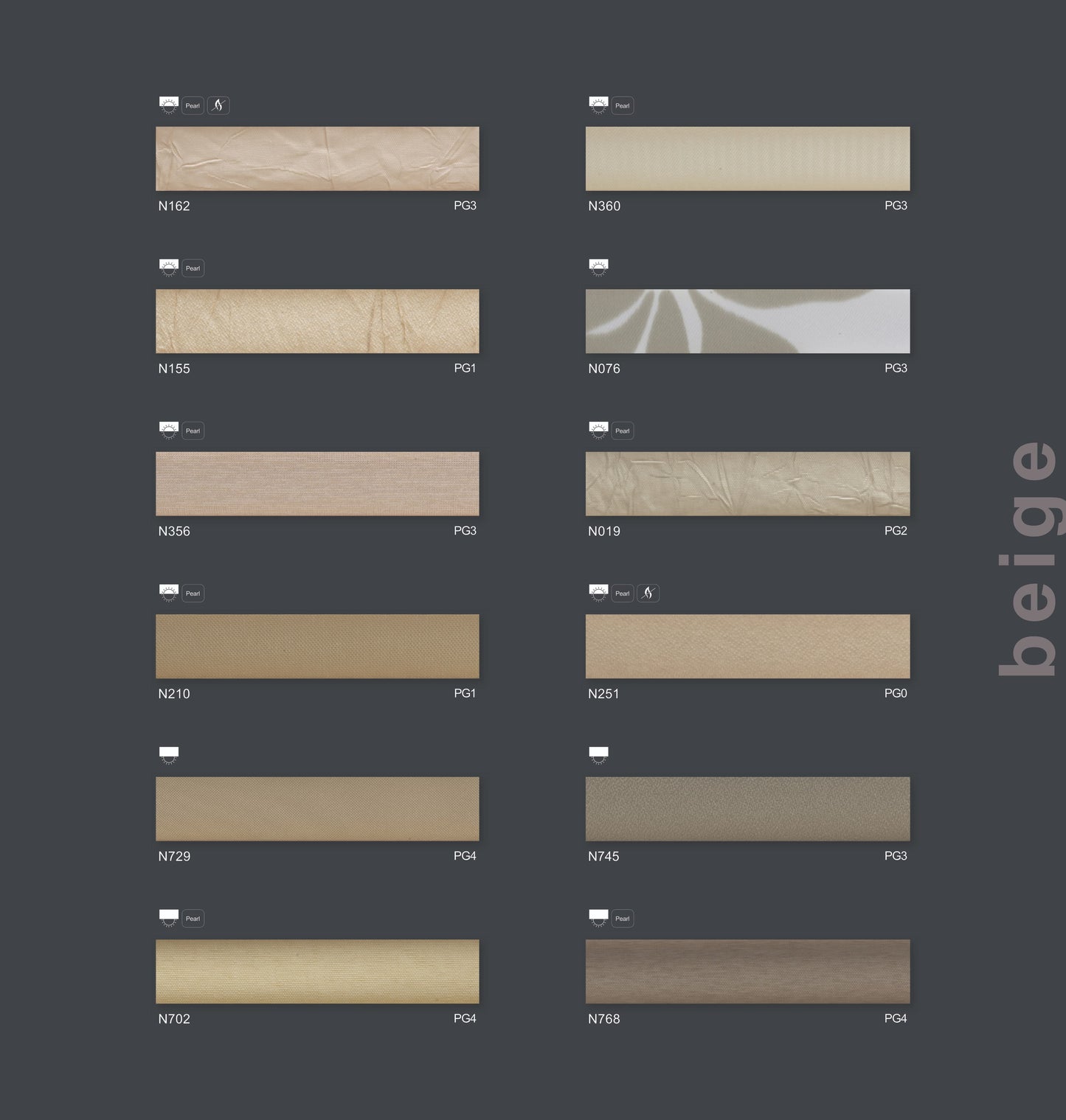 beige - Faltstoffe
