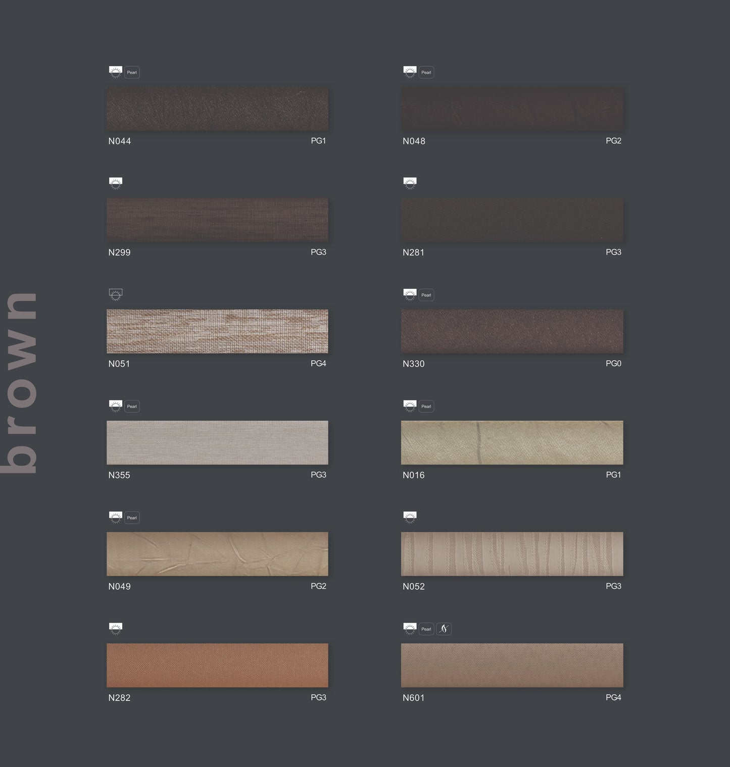brown - Faltstoffe