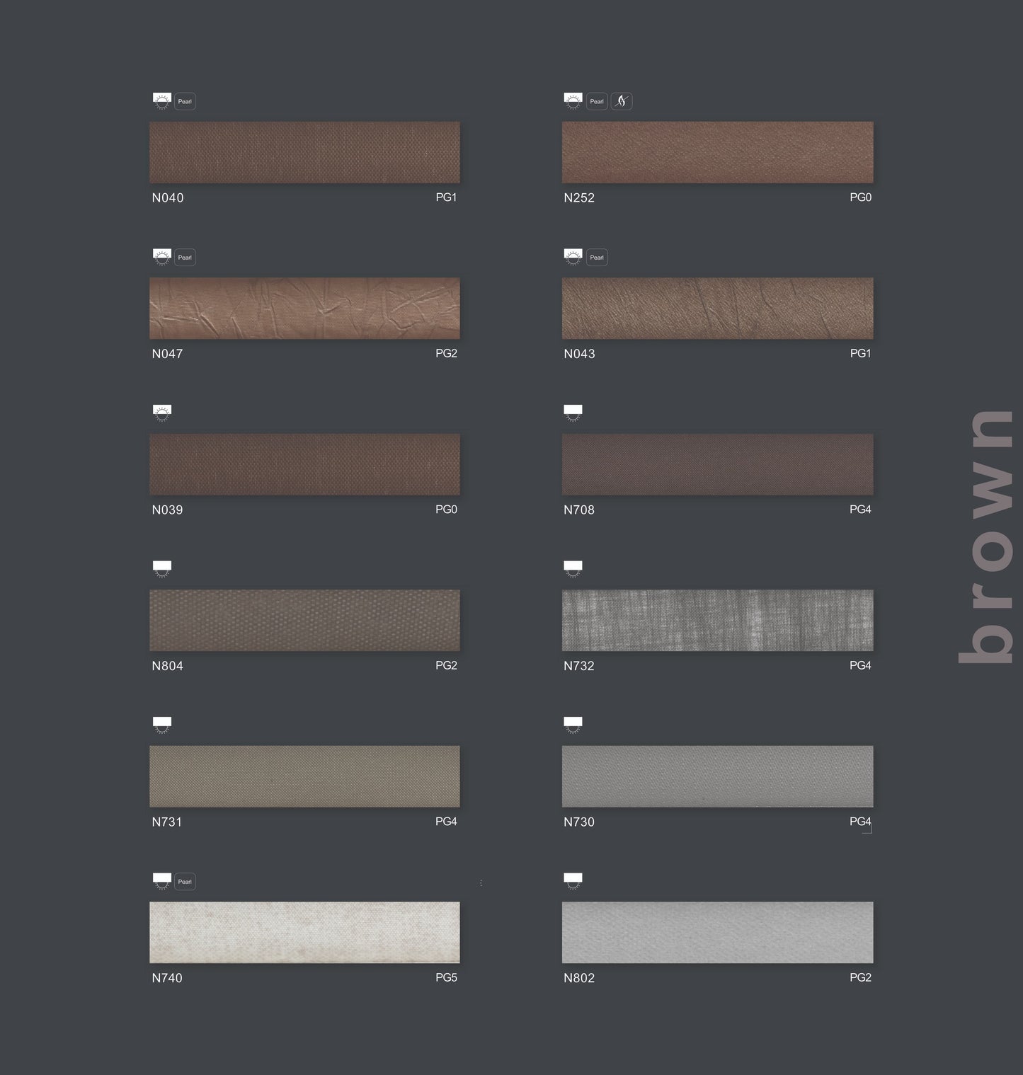 brown - Faltstoffe