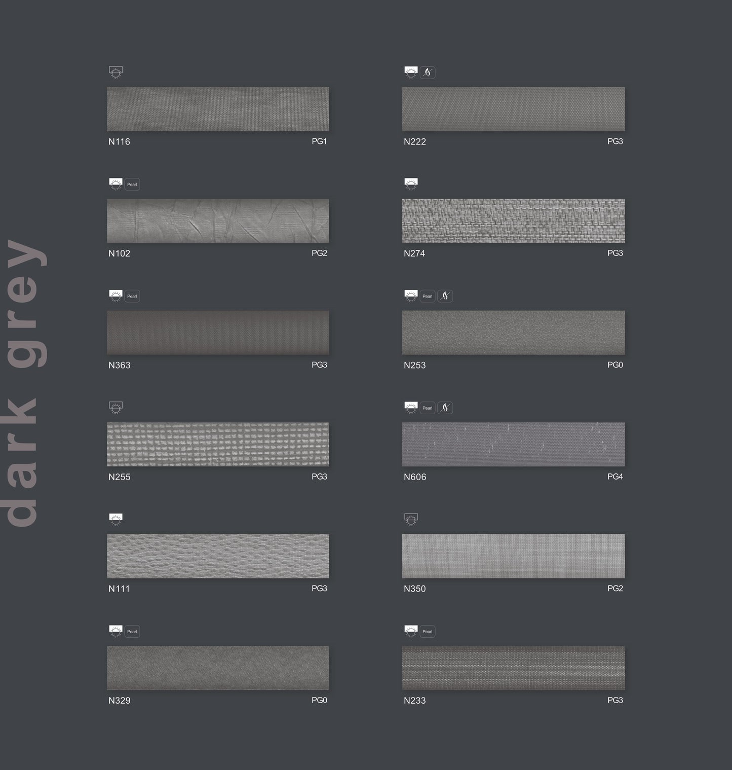 dark grey - Faltstoffe