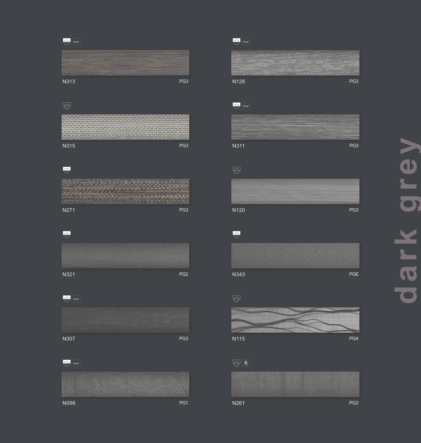 dark grey - Faltstoffe