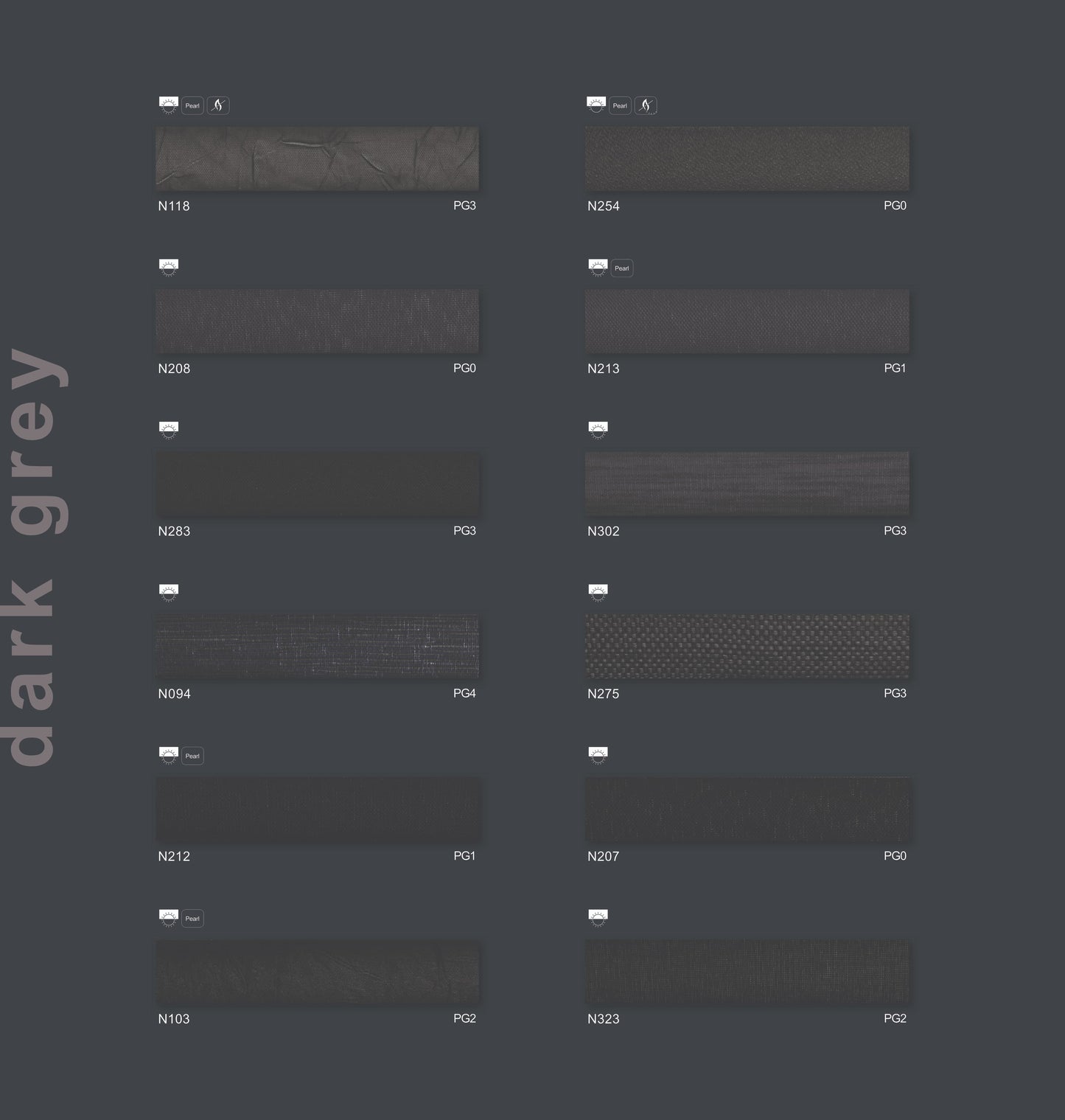 dark grey - Faltstoffe