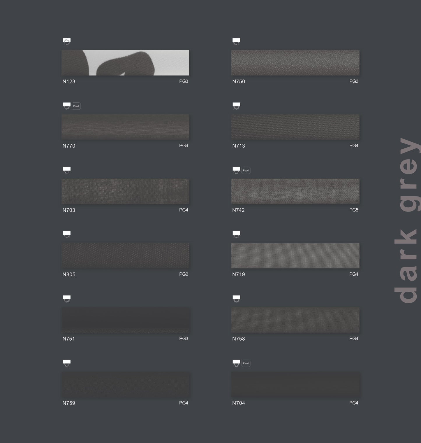 dark grey - Faltstoffe