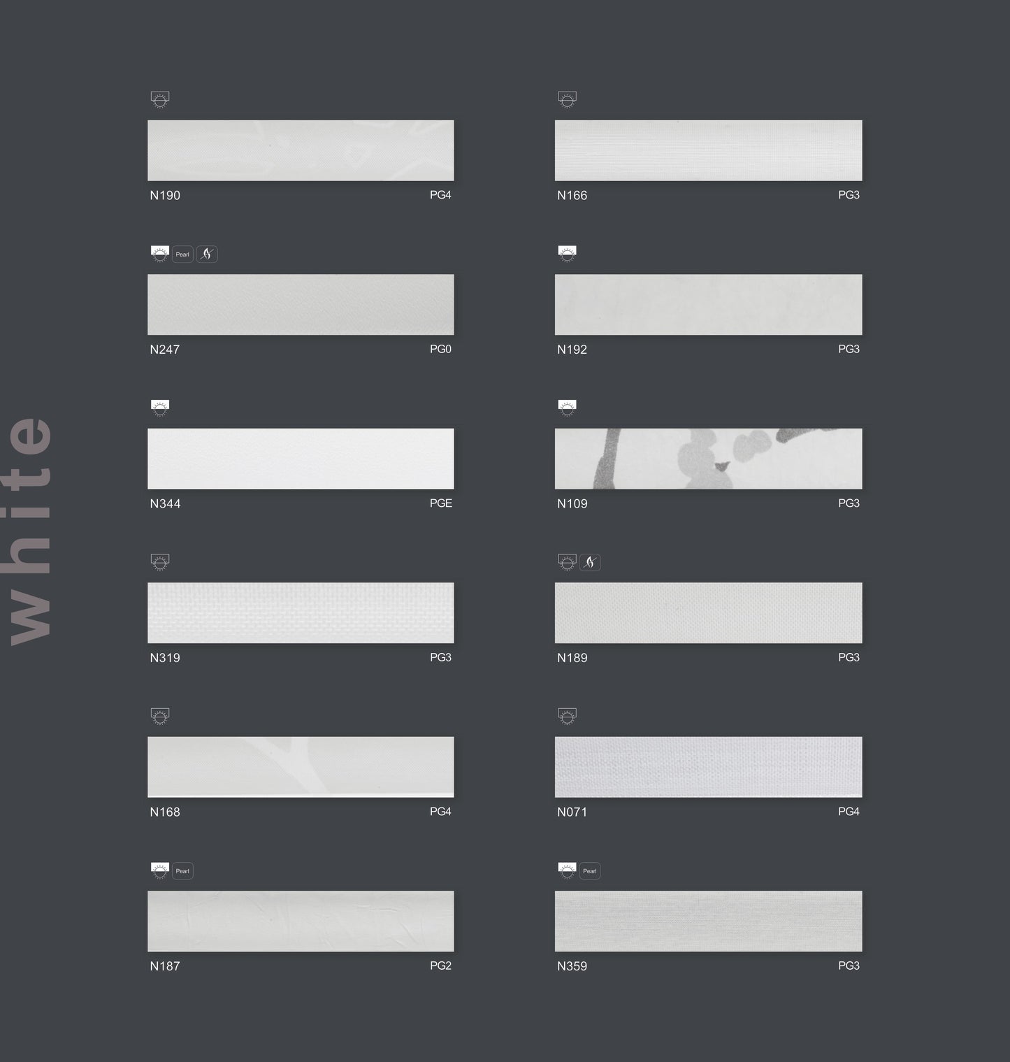 white - Faltstoffe