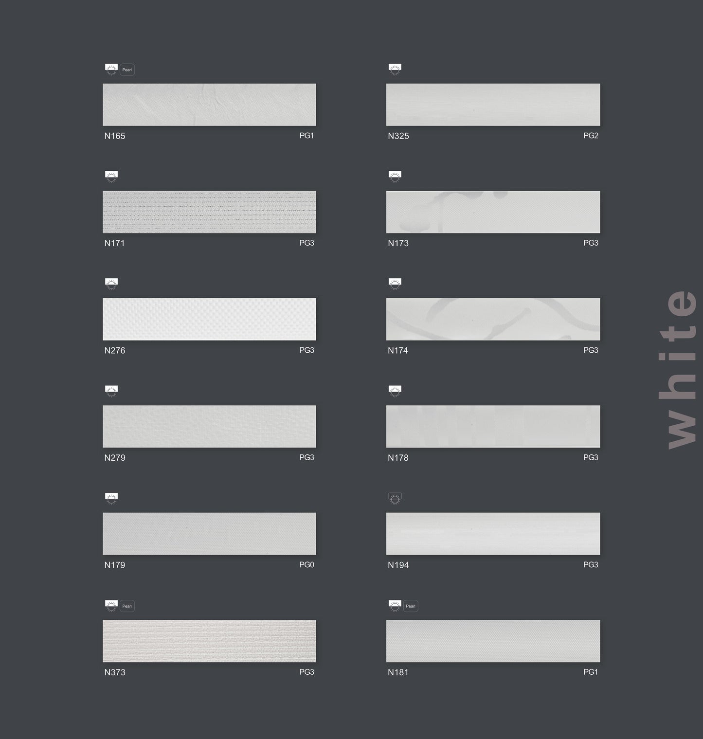 white - Faltstoffe