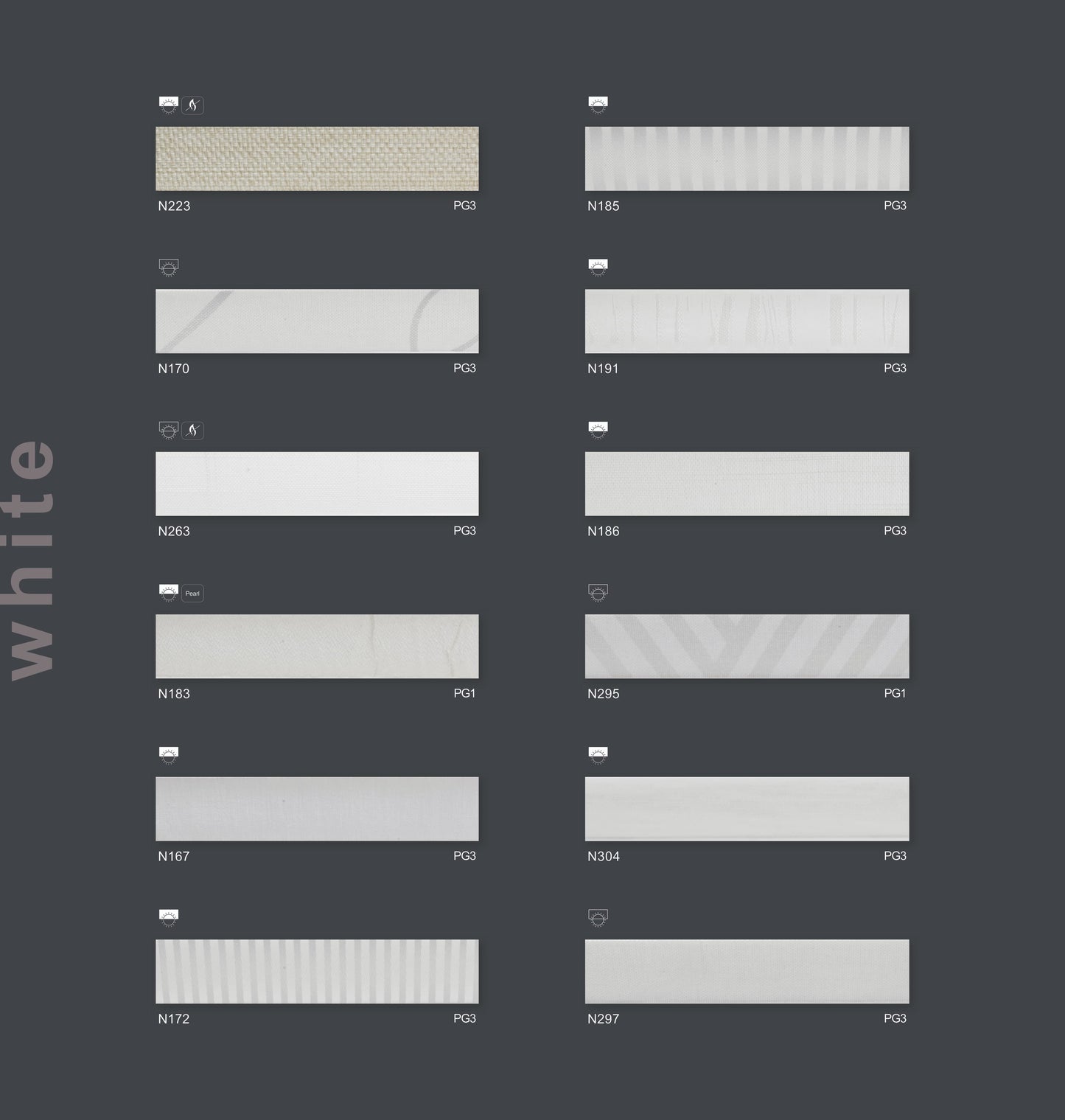 white - Faltstoffe