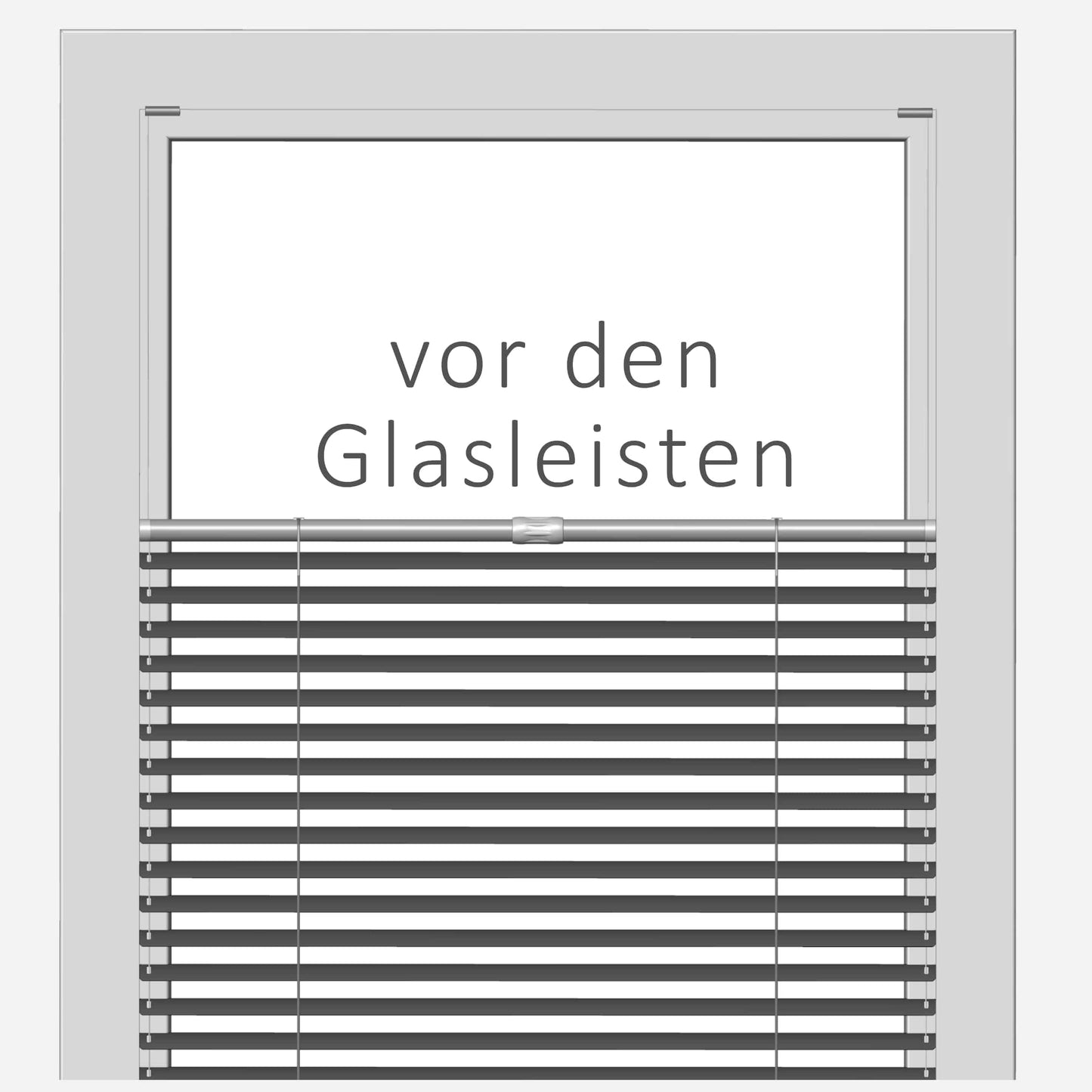 vor den Glasleisten (mit Distanzkappen)