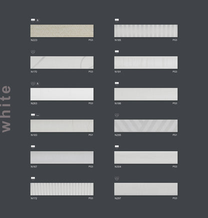 white  - Faltstoffe